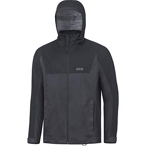 GORE WEAR R3 Chaqueta de Hombre con Capucha GORE-TEX, S, Gris oscuro/Negro