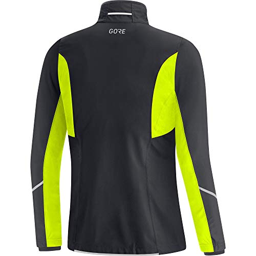 Gore Wear R3 Mujer Gore-Tex Infinium, Partial Chaqueta, para Mujer, Negro (Black/Neon Yellow), 38