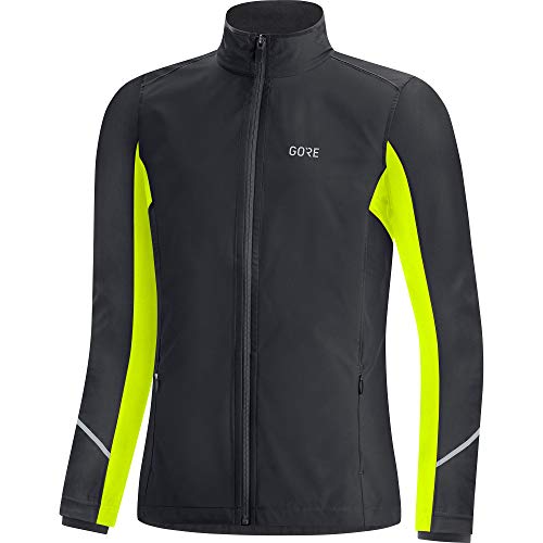 Gore Wear R3 Mujer Gore-Tex Infinium, Partial Chaqueta, para Mujer, Negro (Black/Neon Yellow), 38