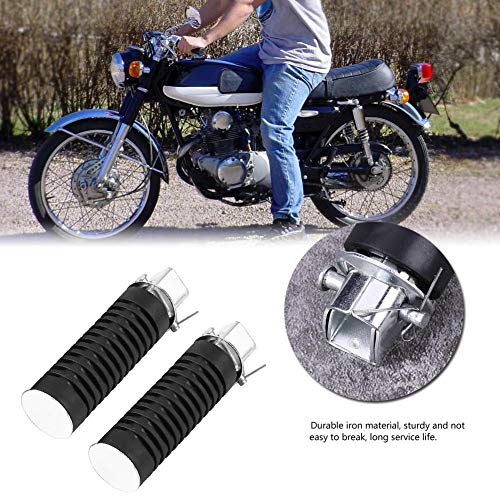 Gorgeri Reposapiés de la motocicleta , 1 par de moto ABS + pedales de reposapiés del reposapiés de hierro para CB125S CB100 CG125