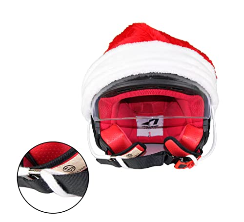 Gorro de Papá Noel Navidad para Cascos de Moto con sujeción