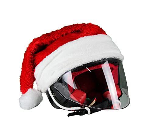 Gorro de Papá Noel Navidad para Cascos de Moto con sujeción