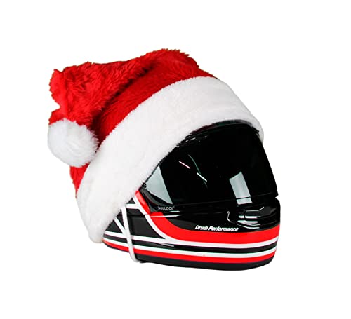 Gorro de Papá Noel Navidad para Cascos de Moto con sujeción