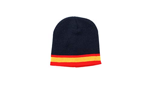 Gorro Punto con Bandera de España, Azul Marino y Blanco (Azul Bandera España)