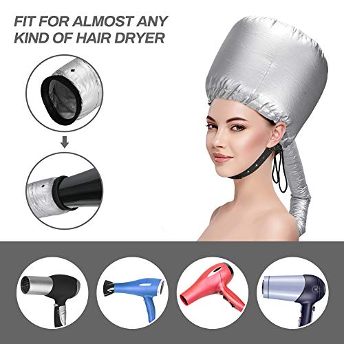 Gorro tipo casco para secar el pelo, Welltop gorro de secado suave, vaporizador de pelo ajustable sin manos, utilizado para secar, peinar, rizar y acondicionar profundamente