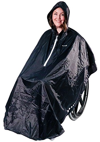 GOTITA – Poncho Impermeable para Silla de Ruedas – Chubasquero Universal – Capa de Lluvia para Silla de Ruedas fácil de Usar. Poncho de diseño Italiano (Azul Marino)