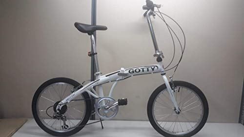 Gotty Bicicleta Plegable Camel, Acero 20", Horquilla Acero Conificada, Manillar Plegable, Cierre Rápido en Sillín, Caballete