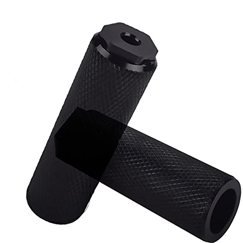 gotyou 2 Pieza Clavijas de Bicicleta, Clavijas para Pedales Antideslizantes de aleación de Aluminio, Pedal de Bicicleta Apto para Ejes Delanteros o Traseros, Adecuado para Ejes de 9mm, Negro