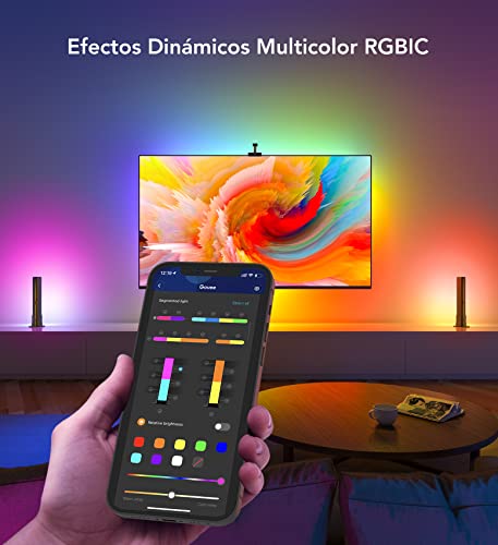 Govee Immersion Kit Alexa Tira LED con Barras de Luz, Tecnología RGBIC Fuciona con Alexa y Google Assistant Lámpara Moderna con Modo de Escena y Música para 55-65 Pulgadas TV, Cine y Habitación Gaming