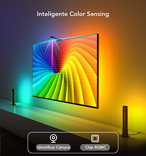 Govee Immersion Kit Alexa Tira LED con Barras de Luz, Tecnología RGBIC Fuciona con Alexa y Google Assistant Lámpara Moderna con Modo de Escena y Música para 55-65 Pulgadas TV, Cine y Habitación Gaming