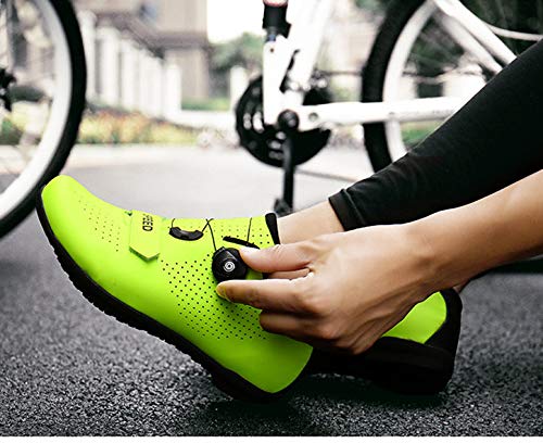 Govoland Bicicleta De Montaña Zapatillas De Montaña Zapatos De Coche Profesional Bicicleta De Montaña Profesional Transpirable Bicicleta De Carreras De Carreras(42, Green)