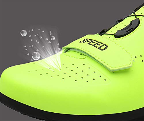 Govoland Bicicleta De Montaña Zapatillas De Montaña Zapatos De Coche Profesional Bicicleta De Montaña Profesional Transpirable Bicicleta De Carreras De Carreras(42, Green)