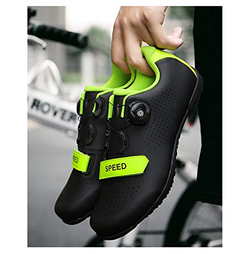 Govoland Bicicleta De Montaña Zapatillas De Montaña Zapatos De Coche Profesional Bicicleta De Montaña Profesional Transpirable Bicicleta De Carreras De Carreras(42, Green)