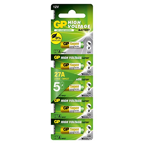 GP Batteries Super Alkaline 27AF-2C5 - Pilas (Alcalino, Cilíndrico, 12 V, 28.2 mm) 5pcs