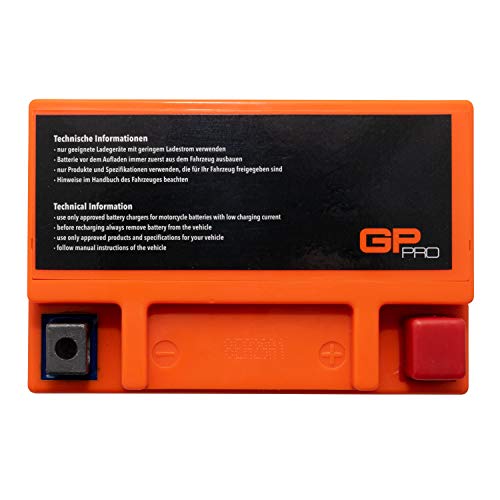 GP-PRO GB14L-A2 12V 14Ah GEL Batería de arranque (compatible con YB14L-A2 / 51411) (Sin necesidad de mantenimiento/Sellado) Moto Acumulador