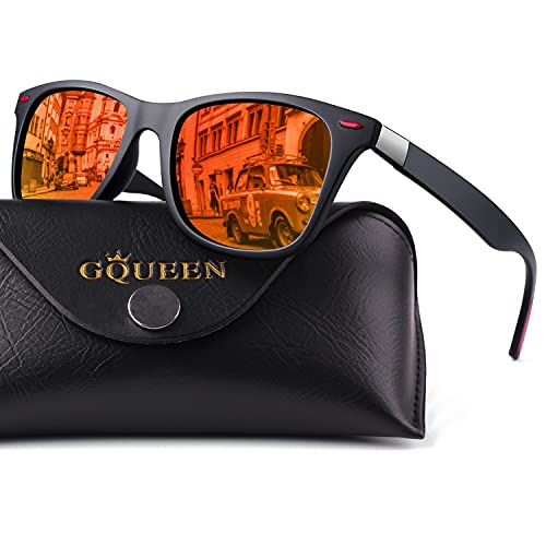 GQUEEN Gafas de Sol polarizadas hombre Mujere TR90 para Conducir Deportes Ciclismo 100% Protección UV400 Gafas para Conducción MO90