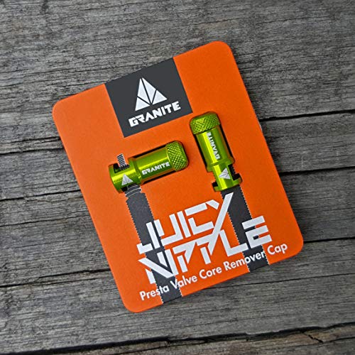 Granite Juicy Nipples - Tapones de válvula de Ciclo de Aluminio CNC calados para Desmontar obuses Adulto, Unisex, Naranja, único