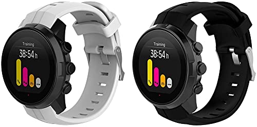 Gransho Bandas de Repuesto Compatible con Suunto Spartan Sport / Ambit3 Vertical, Reloj Correa de Silicona Suave Correas Pulseras Correa Deportiva Pulsera (Pattern 3+Pattern 9)