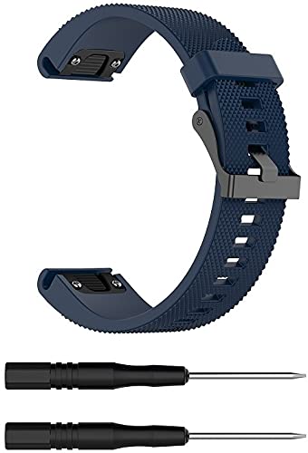 Gransho Correa de Reloj Compatible con Garmin Fenix 6S Pro/Fenix 6S / Fenix 5S/5S Plus (42MM), Silicona Correa Reloj con Acero Inoxidable Hebilla desplegable (4-Pack H)