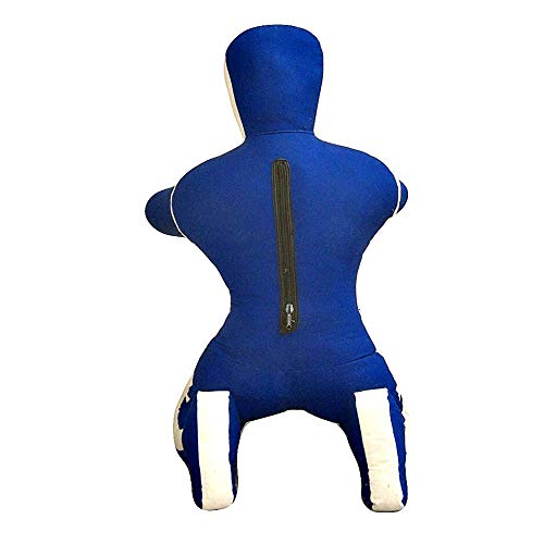 Grappling Dummy ROX Fit MMA Realista Judo Punching Bag Grappling Dummy – Posición sentada – manos delanteras azul blanco (4 pies (48 pulgadas) – 120 cm)