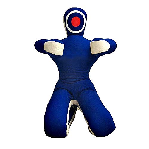 Grappling Dummy ROX Fit MMA Realista Judo Punching Bag Grappling Dummy – Posición sentada – manos delanteras azul blanco (4 pies (48 pulgadas) – 120 cm)