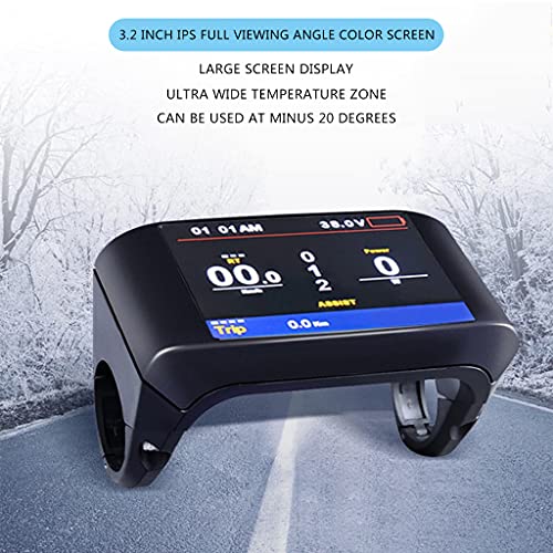 Grbewbonx BAFANG 8fun LCD 750C Pantalla compatible con bicicleta eléctrica BBS02B BBS01B y BBSHD 750C EBike Speedometer