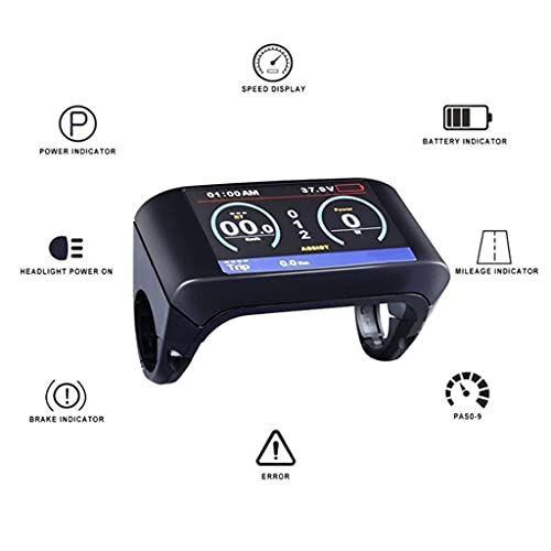 Grbewbonx BAFANG 8fun LCD 750C Pantalla compatible con bicicleta eléctrica BBS02B BBS01B y BBSHD 750C EBike Speedometer