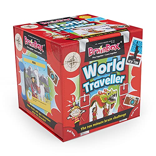 Green Board Games - GRE91037 - BrainBox - World Traveller - Juego de Cartas