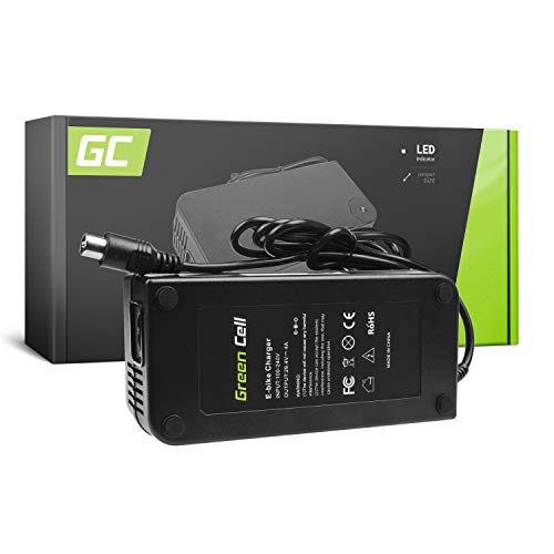 Green Cell® Cargador (29.4V 4A 117W) para Haibike KTM Kalkhoff Flyer Cube Focus Giant Bergamont Ghost Trek Gazelle Winora Specialized 24V Ebike Bicicleta Eléctrica Batería (Conector RCA)