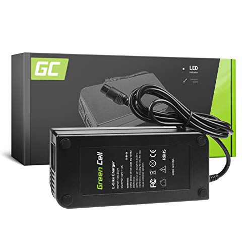 Green Cell® Cargador (42V 4A 168W) para Haibike KTM Kalkhoff Flyer Cube Focus Giant Bergamont Ghost Trek Gazelle Winora Specialized 36V Ebike Bicicleta Eléctrica Batería (Conector 3-Pin/3-pines)