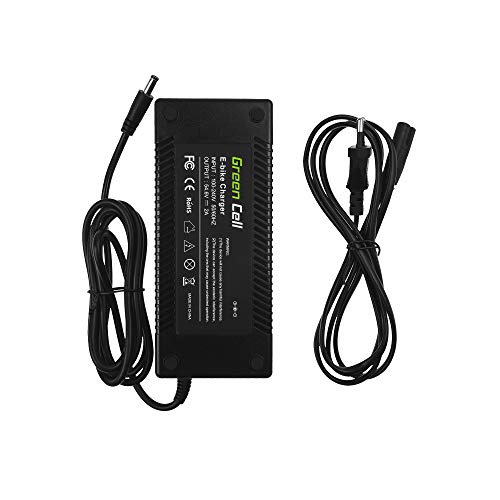 Green Cell® Chargeur (54.6V 2A) pour Kettler Kreidler Kross Liberty Lovelec Merida Navigator Prodigy 48V E-Bike Li-Ion Batterie Vélo Électrique (Connecteur 5.5 * 2.1mm)