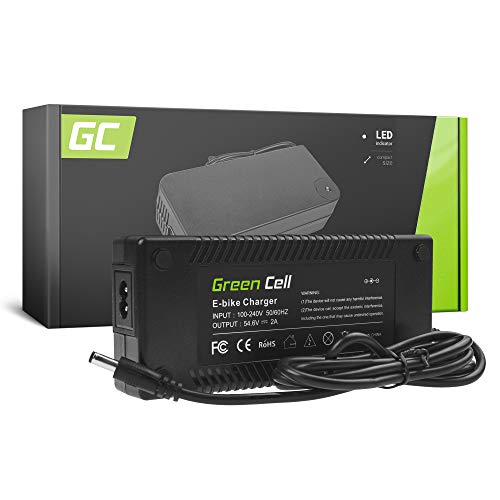 Green Cell® Chargeur (54.6V 2A) pour Kettler Kreidler Kross Liberty Lovelec Merida Navigator Prodigy 48V E-Bike Li-Ion Batterie Vélo Électrique (Connecteur 5.5 * 2.1mm)