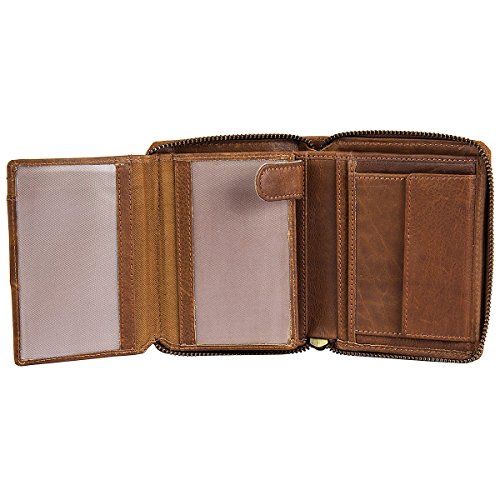 Greenburry Oily Tumbled Monedero piel 10,5 cm