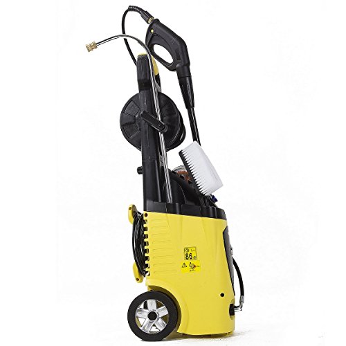 GREENCUT JET380C - Hidrolimpiadora electrica de 3200W con presión máxima de 262bars, Limpieza Exteriores, Vehículos, Máquinas con 5 opciones de presión + 2 cepillos + 1 pistola