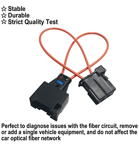 Greluma 2 Piezas MOST Adaptador de Cable Óptico de Fibra Óptica del Conector de Cable Óptico de Derivación y Herramienta de Diagnóstico de Adaptador macho para Automóvil