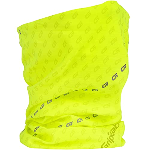 GripGrab Braga de Cuello Ciclismo Running Deporte Neón Alta Visibilidad Tubular Bandana Cabeza Verano, Unisex-Adult, Amarillo Hi-Vis Reflectante, OneSize (54-63 cm)