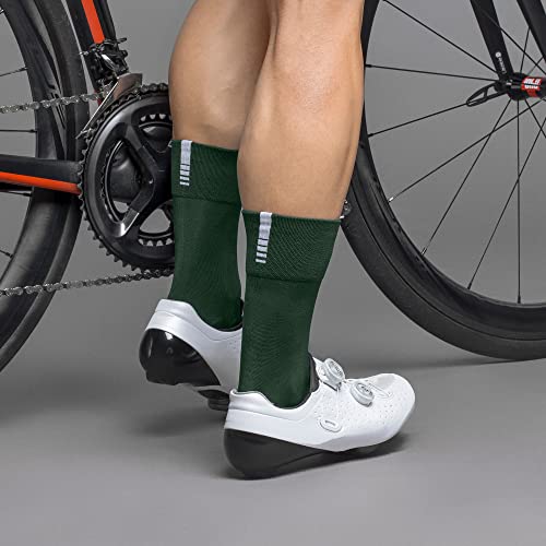 GripGrab Calcetines Ciclismo Verano Lightweight SL Performance 8 Colores Altura 12 cm y 15 cm Ciclistas Carrerera MTB, Adultos Unisex, Verde-15cm, L (44-47)