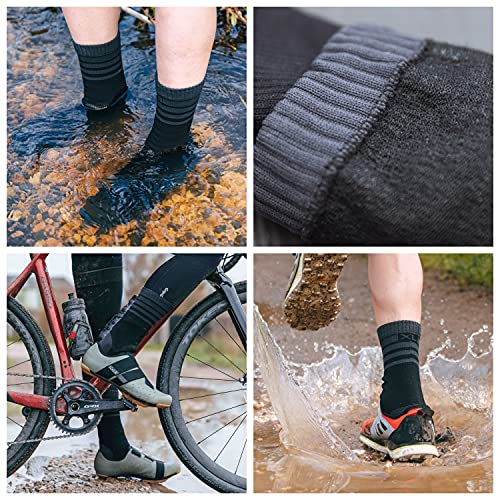 GripGrab Calcetines de Ciclismo Invierno Lana Merino Térmicos Impermeables Calcetines Invierno Aislantes Lluvia Unisex