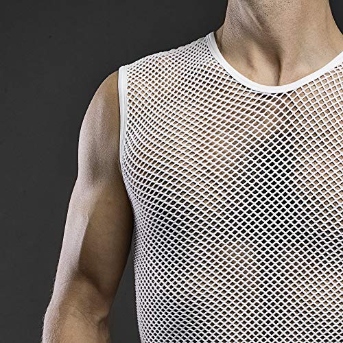 GripGrab Camiseta Interior Ciclismo Sin Mangas de Rejilla 3 Estaciones Primavera Verano Otoño Ropa Técnica Transpirable, Blanco, M-L