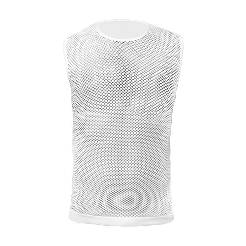 GripGrab Camiseta Interior Ciclismo Sin Mangas de Rejilla 3 Estaciones Primavera Verano Otoño Ropa Técnica Transpirable, Blanco, M-L