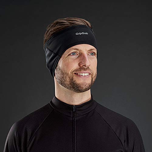 GripGrab Cinta Cabeza Cortavientos Térmica de Invierno Lightweight Running Sotocasco Orejeras Ciclismo Calentadores Babeza, Unisex-Adult, Negro, L