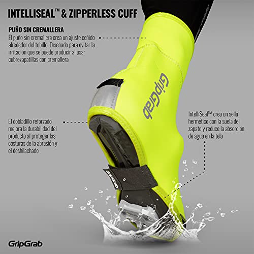 GripGrab Cubrezapatillas Ciclismo Arctic Invierno Térmicos Carretera Cortavientos 4mm Neopreno Impermeable con Forro Cubrebotas, Unisex-Adult, Amarillo Neón, XXXL (48-49)