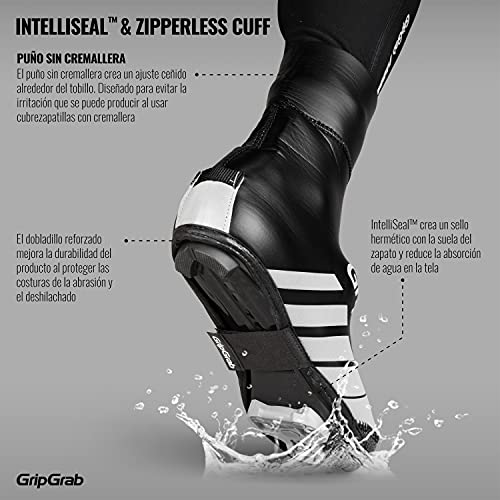 GripGrab Cubrezapatillas Racethermo Neopreno Impermeable Invierno Ciclismo Carretera Cubrebotas Cortaviento, Adultos Unisex, Negro, 44/45 EU