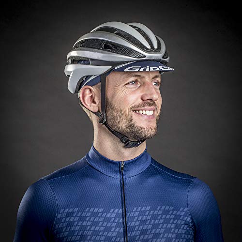 GripGrab Gorra Ciclismo Clásica Estilo Retro de Algodón Unisex Bicicleta Carretera, MTB y Gravel Negro, Blanco y Azul