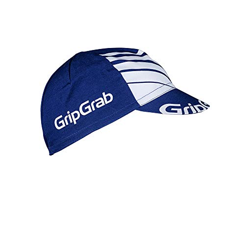 GripGrab Gorra Ciclismo Clásica Estilo Retro de Algodón Unisex Bicicleta Carretera, MTB y Gravel Negro, Blanco y Azul