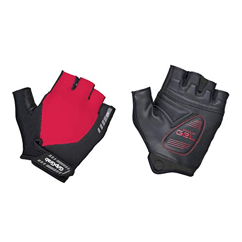 GripGrab Guantes de Ciclismo ProGel 4mm DoctorGel Carretera MTB Cortos de Verano Bicicleta Antideslizantes Acolchados, Unisex Adulto, Rojo, XS