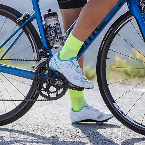 GripGrab Lightweight SL Performance Summer Cycling Socks Eyecatching 8 Colours 2 Lengths for Road Mountain Gravel Bike, amarillo neón, m (41-44)