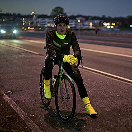 GripGrab Polainas para Tobillos Sella Cubrezapatillas Impermeable de Neopreno Lluvia Ciclismo Carretera MTB Cubrebotas, Adultos Unisex, Amarillo Neón, L/XL