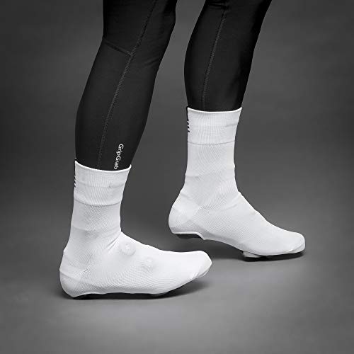 GripGrab Primavera Aero Knit – Cubierta para Ciclismo – Hombre y Mujer, Unisex, Cobertura para Las Patas, 203002001, Blanco, OneSize (40-46)