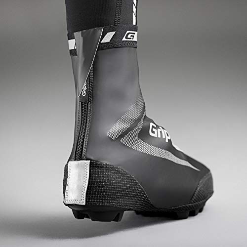 GripGrab RaceAqua X Waterproof Windproof MTB/CX Gravel Overshoes Aero Cycling Rain Shoe Covers Mountain-Bike Cyclocross Cubrebotas Ciclismo, Unisex-Adult, Negro, L (42/43)